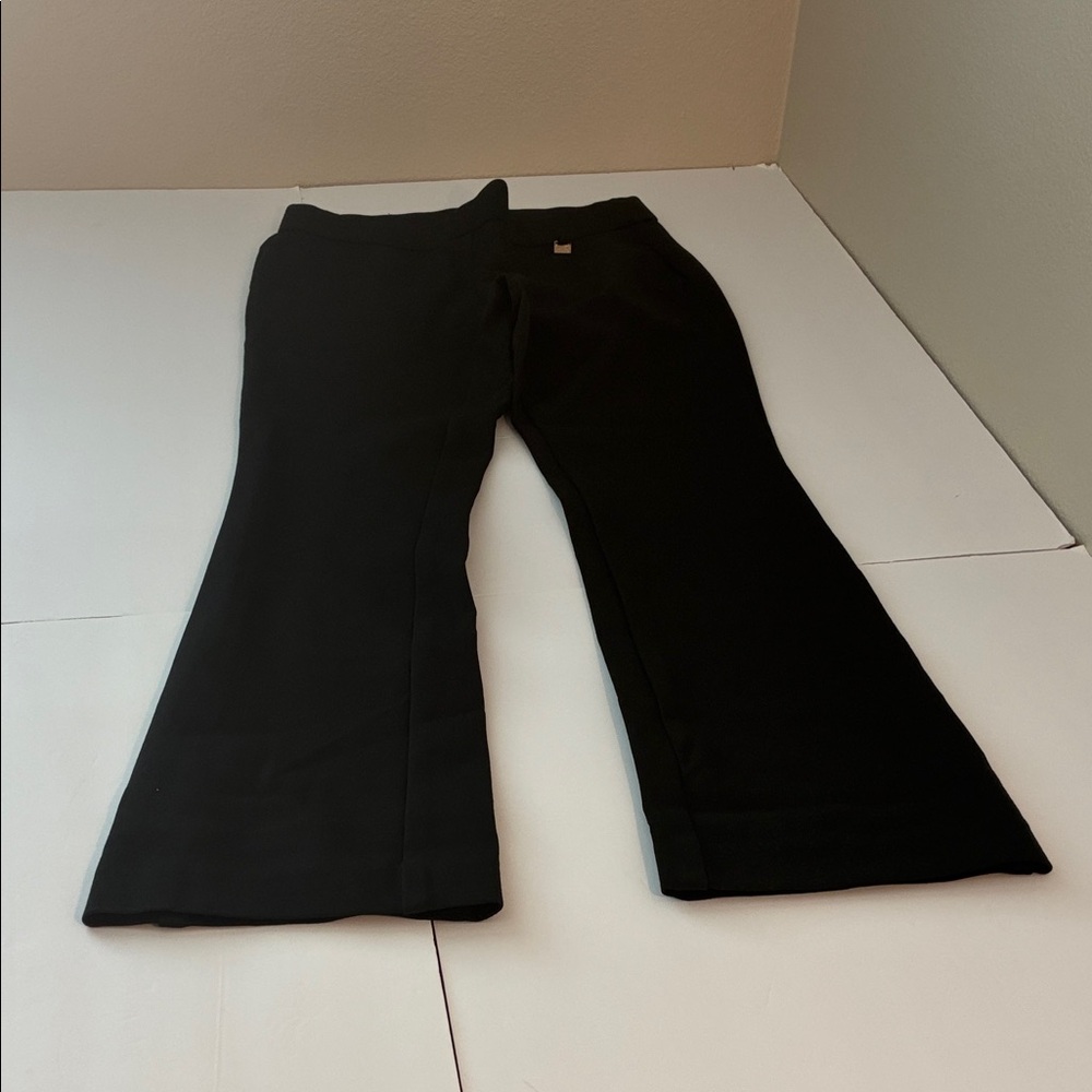 Rafealla Comfort Black Semi Flared Knit Pants size 8